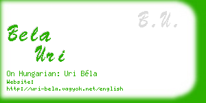 bela uri business card